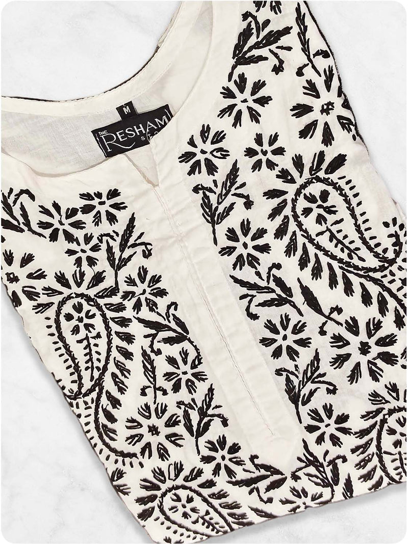 Cotton Chikankari Kurta - White