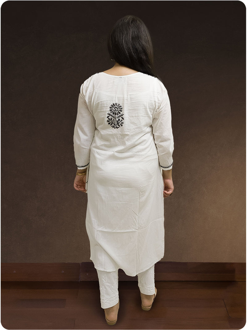 Cotton Chikankari Kurta - White